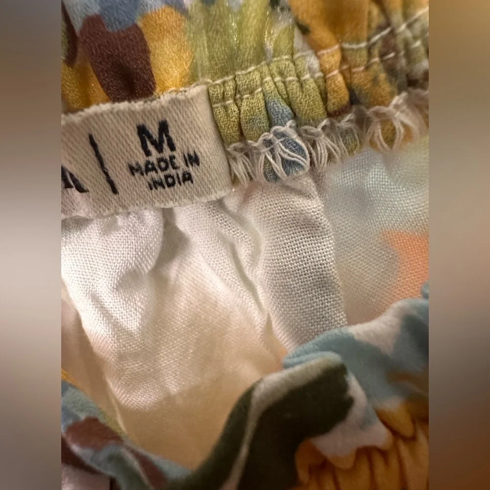 Abercrombie and Fitch Floral Smocked Cropped Top